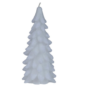 White Glitter Christmas Tree Wax Candle