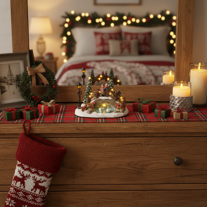 Konstsmide Lit  Christmas Scene Bridge Over Pond Decoration