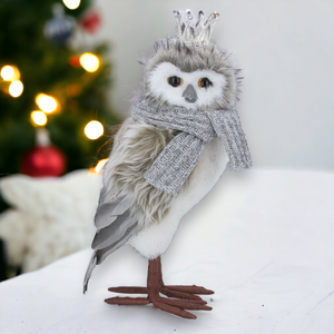 Faux Fur Christmas Owl Ornament