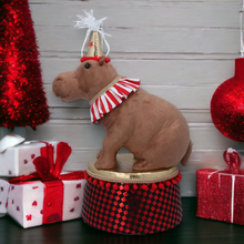 Load image into Gallery viewer, Christmas Circus Hippo Ornament
