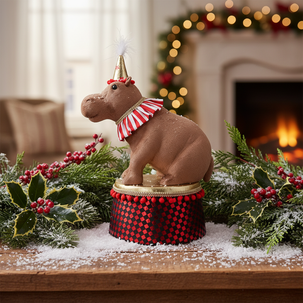 Christmas Circus Hippo Ornament