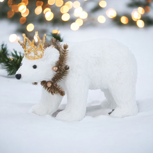 Load image into Gallery viewer, Polar Bear with Crown Christmas Ornament

