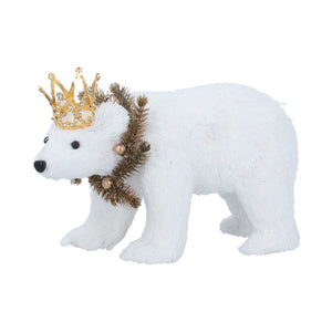 Polar Bear with Crown Christmas Ornament