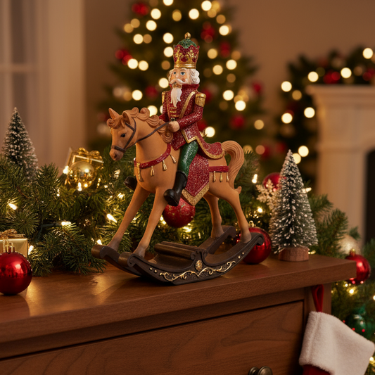 Nutcracker on Rocking Horse Christmas Ornament
