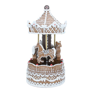 Gingerbread Christmas Carousel Music Box