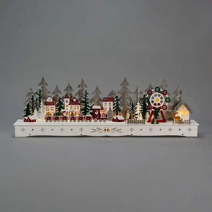 Santa's Village Christmas German Style Wooden Decoration