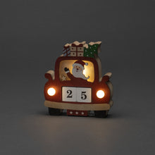 Load image into Gallery viewer, Santa in Car Wooden Advent LED
