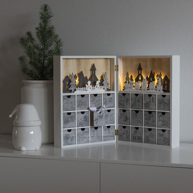 Wooden Christmas Silhouette Advent Calendar
