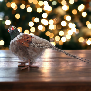 Feather Pheasant christmas Ornament