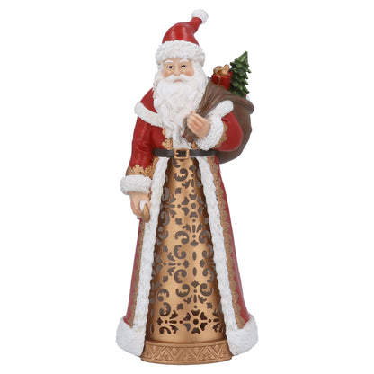 Santa with Filigree Tunic LED Christmas Ornament