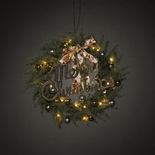 Load image into Gallery viewer, Konstsmide Lit Merry Christmas Wreath 40cm
