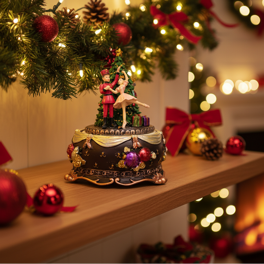 Nutcracker Christmas Tree Music Box