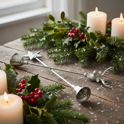 Christmas Silver Candle Snuffers