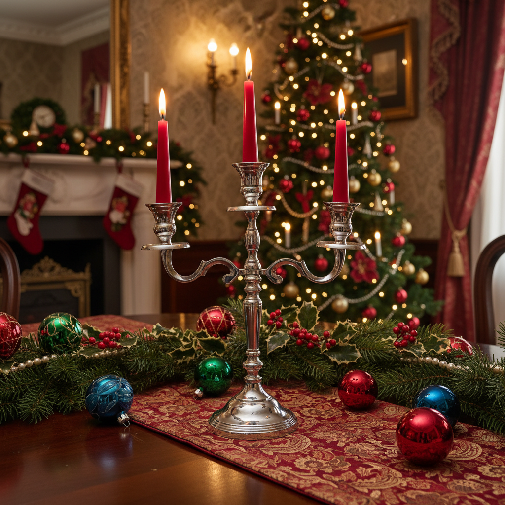 Silver Candelabra 30cm