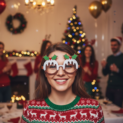 Christmas Pudding Novelty Glasses