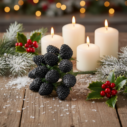 Blackberry Bunch Christmas Pick Decoration