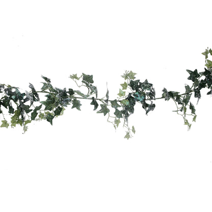 Artificial ivy garland on a white background