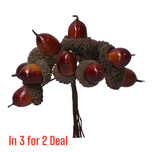 Acorn Christmas Pick Decporation.