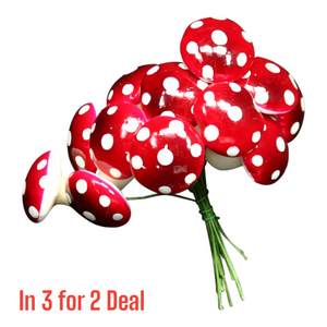 Toadstool Bunch Christmas Pick