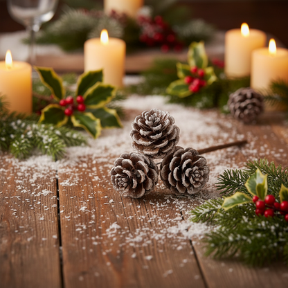 Frosted Pinecone Christmas Pick