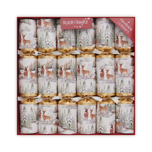 Robin Reed 6 Snowy Deer Christmas Cracker
