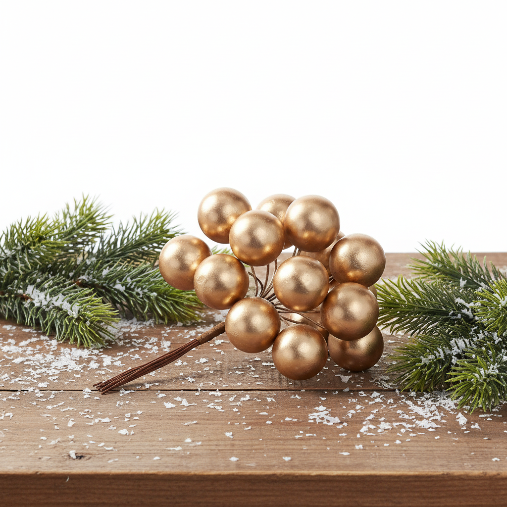 Matt Gold Berry Bunch Christmas Pick Decoration
