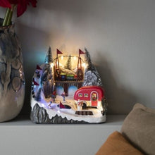 Load image into Gallery viewer, Ski Slope Caravan Mechanical Christmas Decoration
