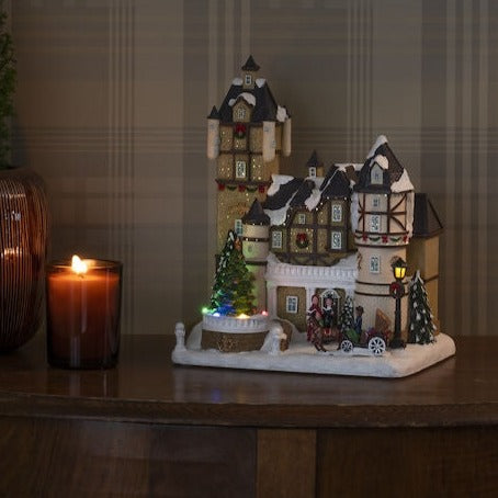 Fibre Optic Victorian House Christmas Decoration