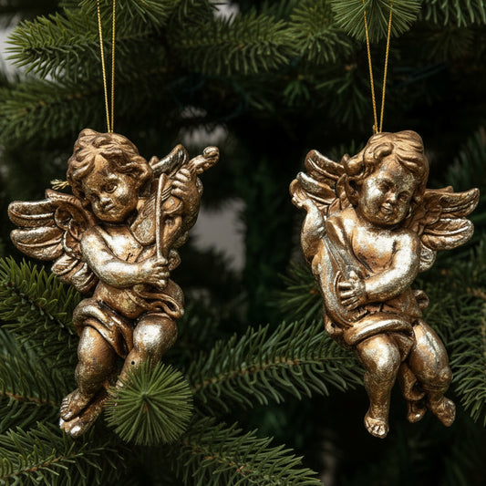 Goodwill Gold Cherub Christmas Tree Ornament