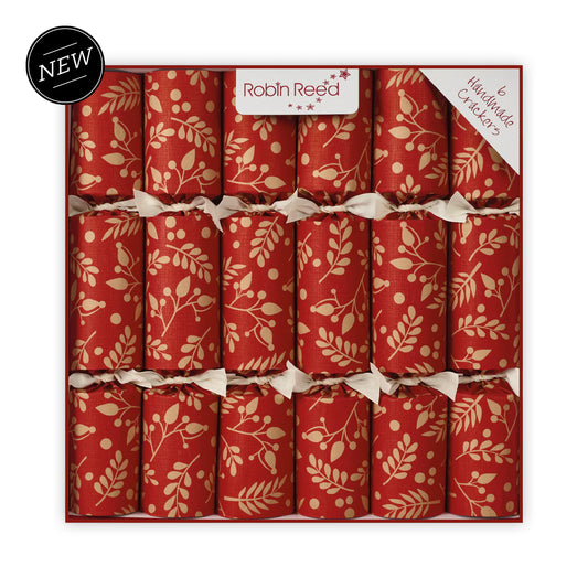 Robin Reed 6 Paprika Floral Christmas Cracker