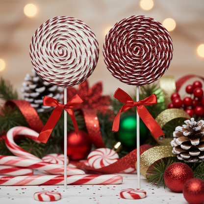 Spiral Candy Cane Lollipop Christmas Decoration