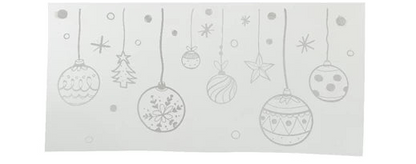 Christmas Stocking and Bauble Window Stickers