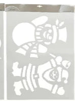 Christmas Scene Snow Stencils