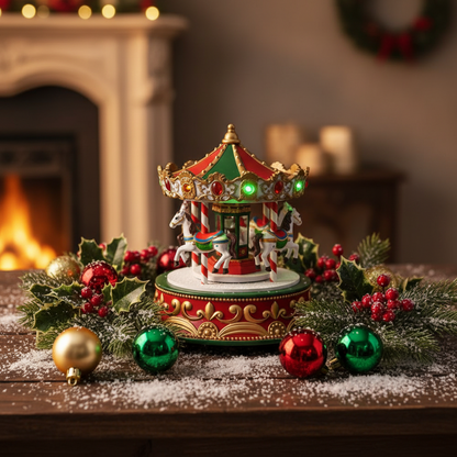 Musical Carousel Christmas Decoration