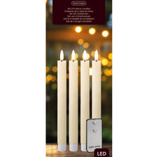 Load image into Gallery viewer, Set of 4 Cream Dinner Candle LED Wick
