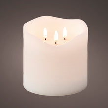 Load image into Gallery viewer, White 3 Wick LED Candle 15cm
