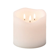 Load image into Gallery viewer, White 3 Wick LED Candle 15cm
