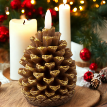 Load image into Gallery viewer, Pinecone LED Wick Candle 11cm
