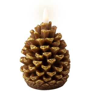 Pinecone LED Wick Candle 11cm