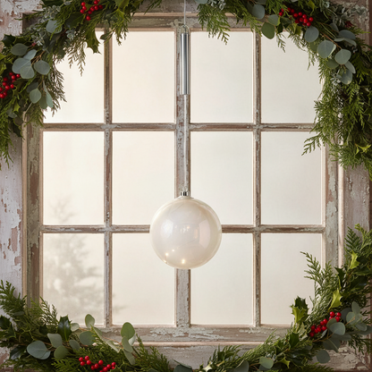 Lumineo Micro LED 20cm Frosted Ball Christmas Decoration