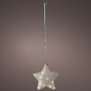 Lumineo Micro LED 20cm Frosted Star Decoration