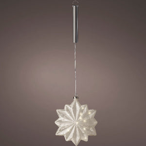 Lumineo Micro LED 19cm Frosted Star Decoration