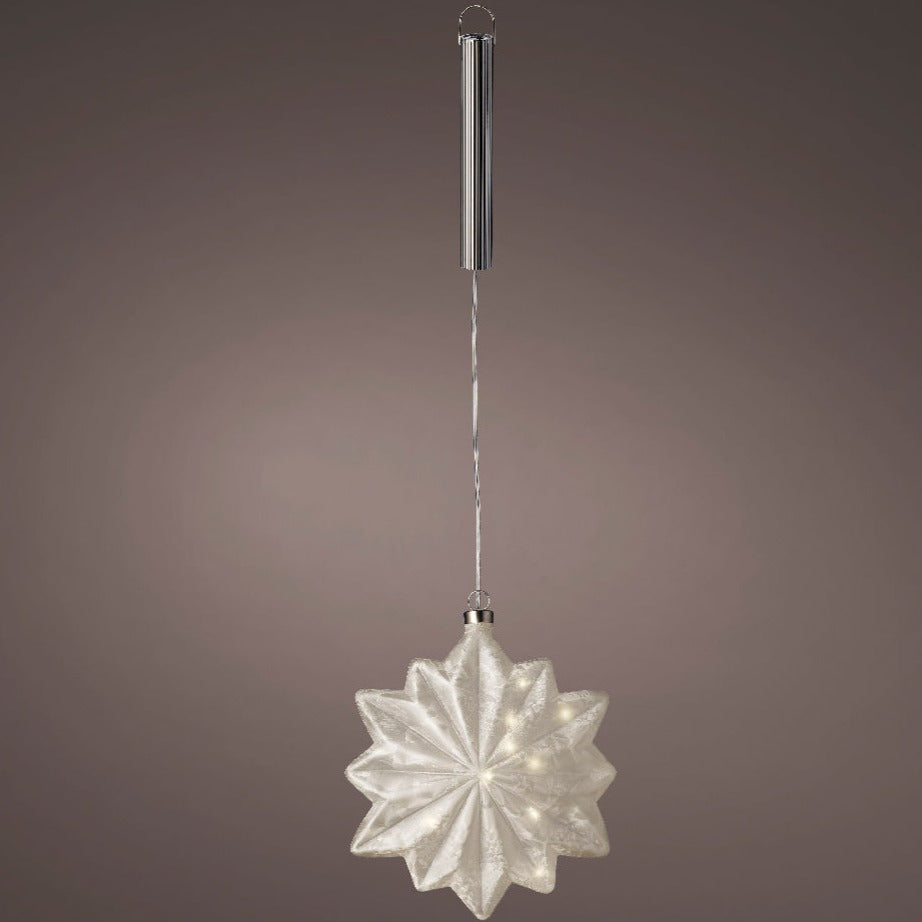 Lumineo Micro LED 19cm Frosted Star Decoration