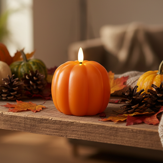 Pumpkin LED Wick Wax Candle