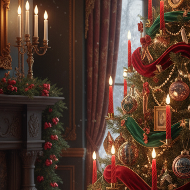 Red Twist Candle Christmas Tree Lights Set of 10