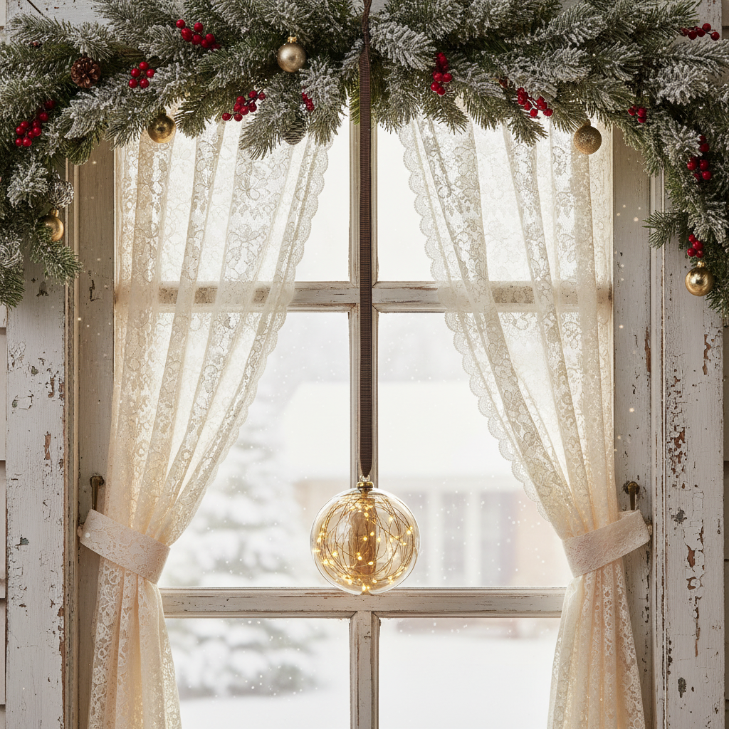 Lumineo Micro LED 20cm Brown Ball Christmas Decoration