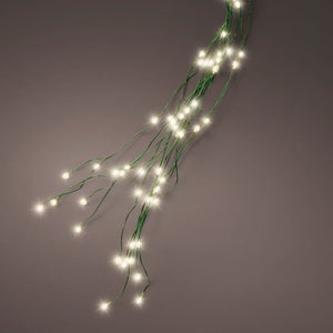 Lumineo Warm White Green Wire Flashing Effect Tree Lights 180cm