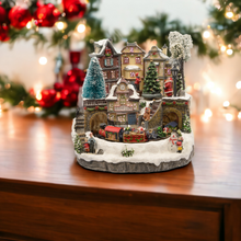 Load image into Gallery viewer, Christmas Village Scene with Moving Train
