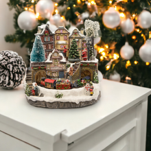 Load image into Gallery viewer, Christmas Village Scene with Moving Train
