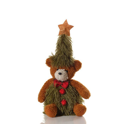 Christmas Tree Sitting Bear with Star